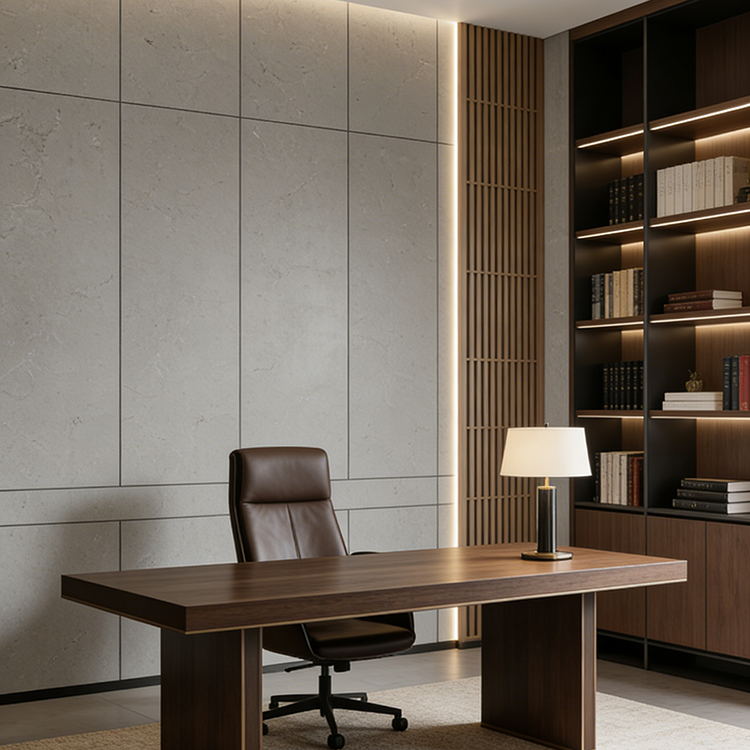 YDSTONE Modern Luxurious Gray Veneered Granite for Restaurants Bathrooms Dining Living Room Marble Wall Panel