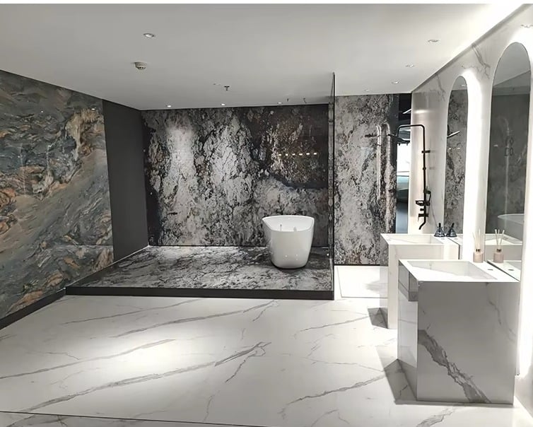 Luxury Stone Series Artificial Stone Ceramic Wall Tile Sintered Stone Slabs for Wall Floor factory