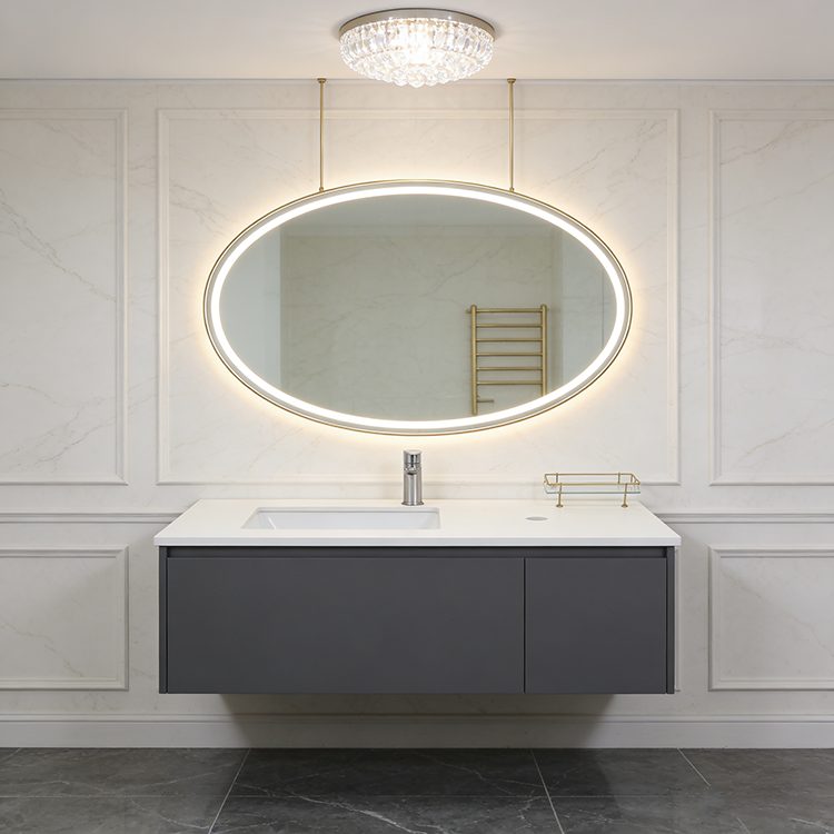 YDSTONE Luxury White 20mm Artificial Quartz Stone Slab Modern Design Bathroom Vanitytop