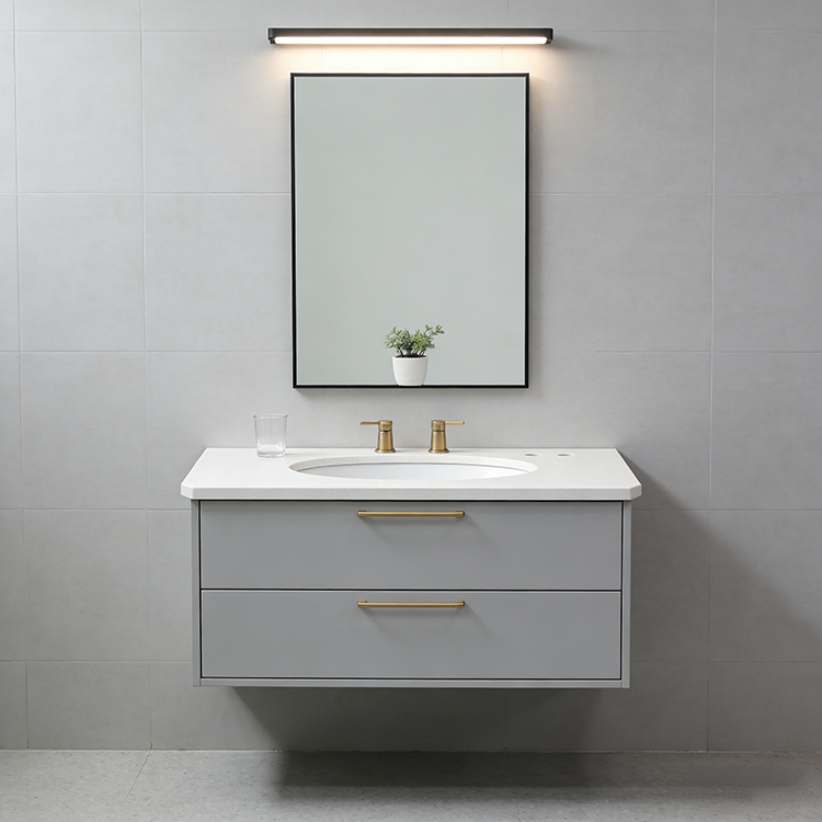 YDSTONE Luxury White 20mm Artificial Quartz Stone Slab Modern Design Bathroom Vanitytop