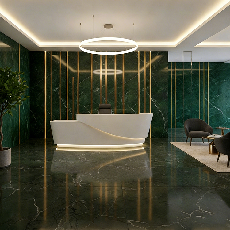 YDSTONE Wholesale Artificial Ceramic Tiles Porcelain Slab Avocado Green Sintered Stone Slabs Floorings