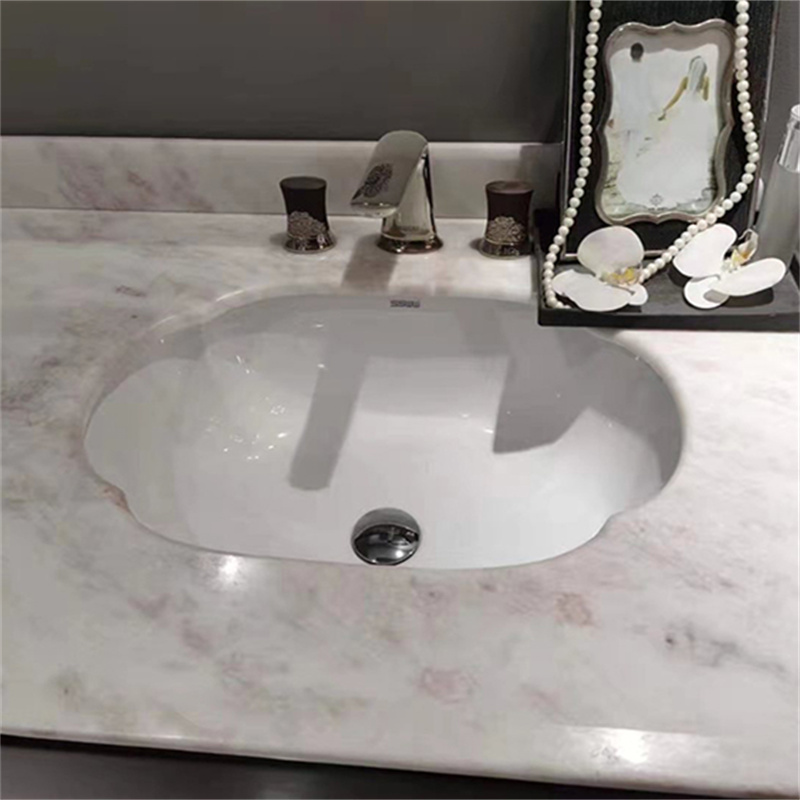 White Calacatta Marble (Dining Table Counter) applied as kitchen countertops