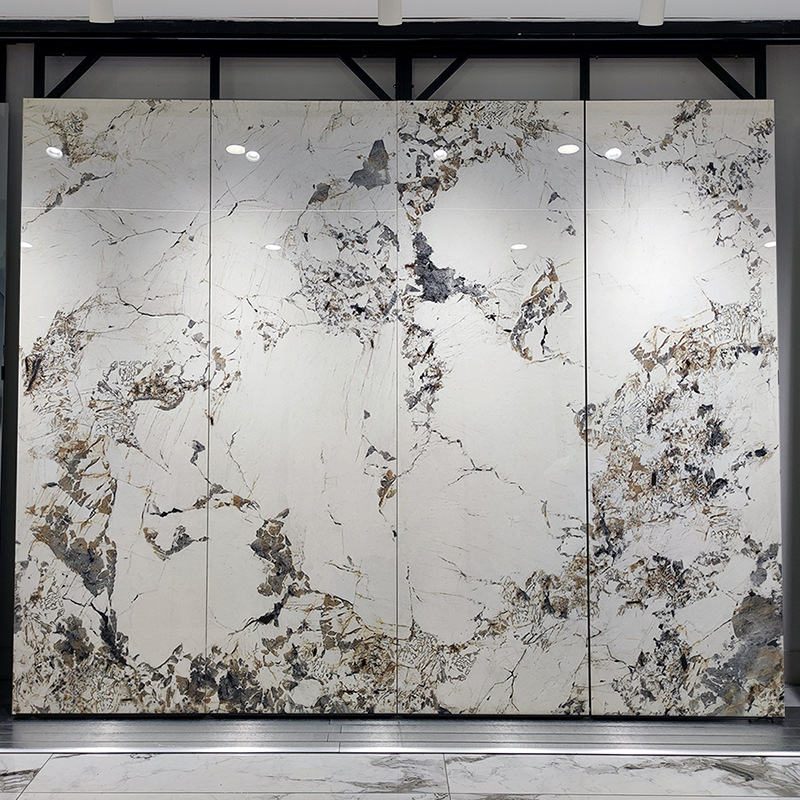 Versatile Sintered Stone Slab — full slab view showing complete vein pattern and color distribution