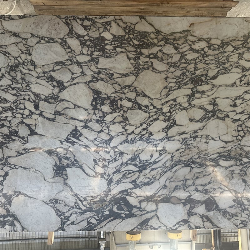 Italian Calacatta Viola Marble — close-up detail showing natural vein pattern and polished finish