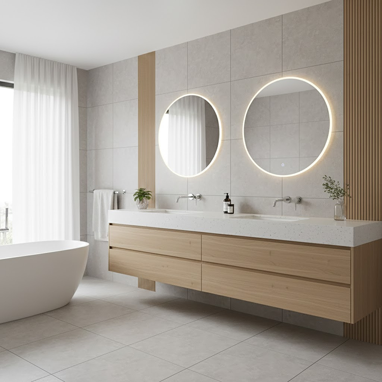 Quartz White Kitchen Vanity — full slab view showing complete vein pattern and color distribution