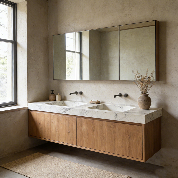 High Quality Good Price Chinese Polished Customized Natural Arabescato White Marble Stone for Bathroom Vanitytops
