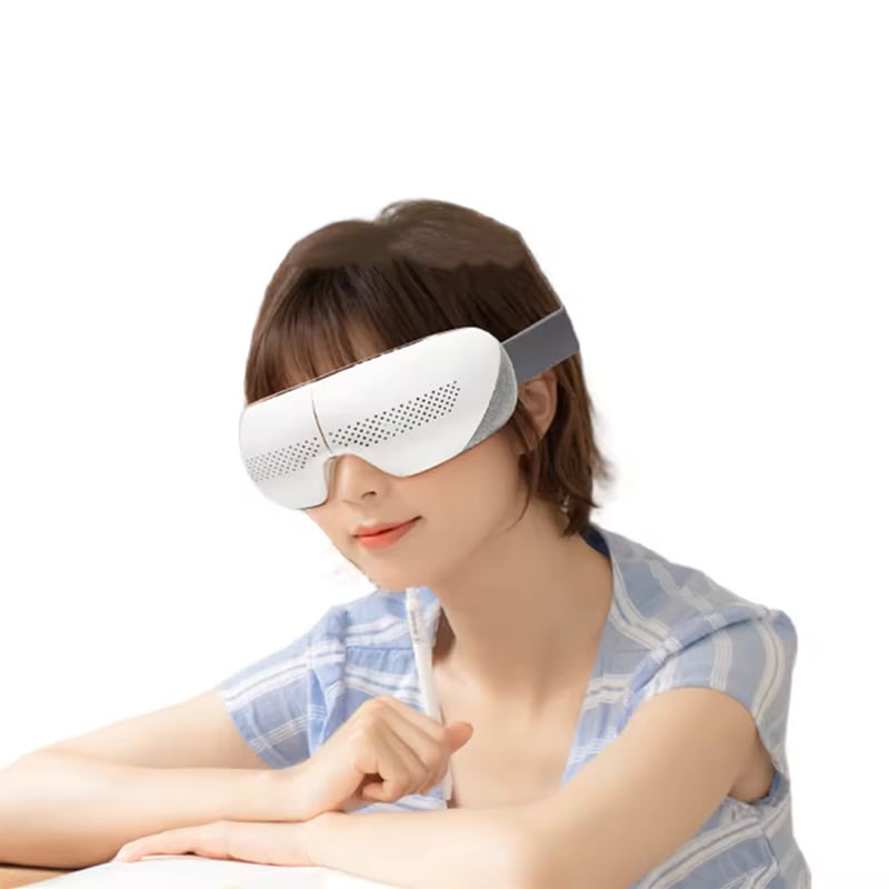 Wireless Foldable Electric Eye Massager - Heated Vibration Eye Mask with Bluetooth Music