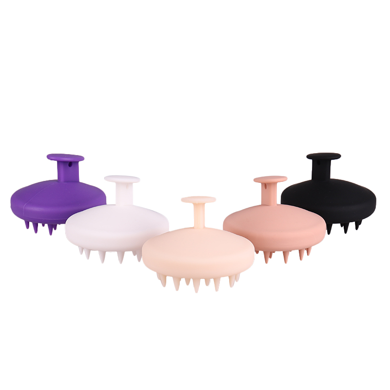 Spazzola massaggiante per cuoio capelluto con logo personalizzato – spazzola massaggiante in silicone morbido adatta a tutti i tipi di capelli