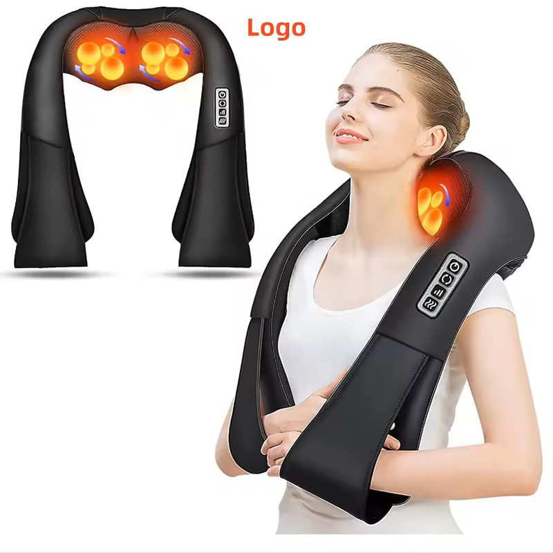 Massager shiatsu pour le dos et la nuque avec fonction chauffage – Outil de massage pétrissant 3D pour usage domestique, au bureau ou en voiture