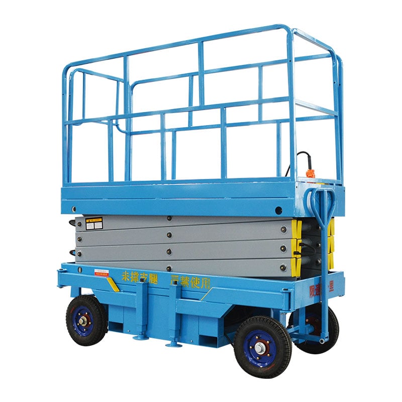 Blue Mobile Scissor Lift