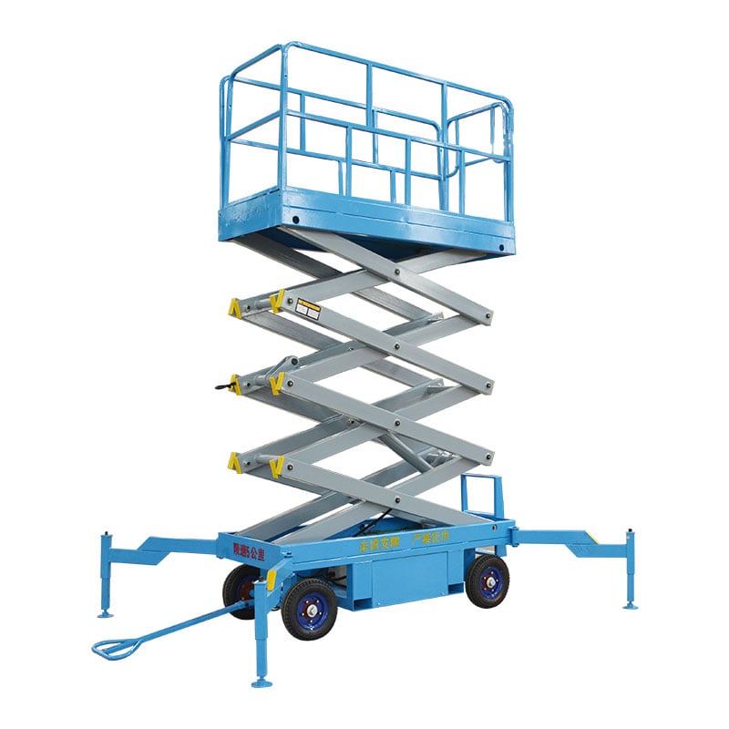Blue Mobile Scissor Lift