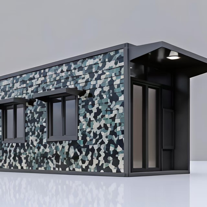 Camouflage Military Mobile Shelter - Portable Field Housing Unit for Outdoor Deployment & Tactical Use