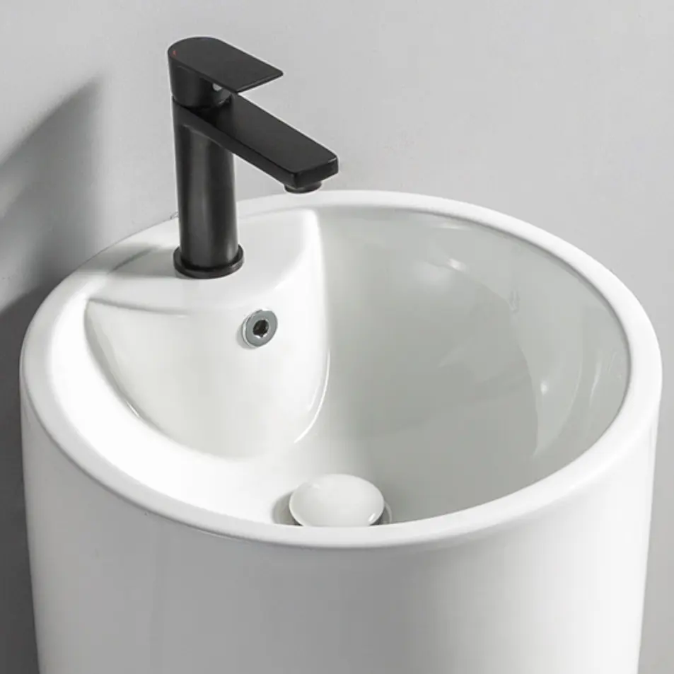 Best Price Round Porcelain Pedestal Wash Basin