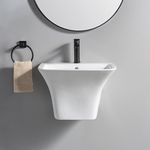 Custom Size Rectangular Wall Mount Wash Basin