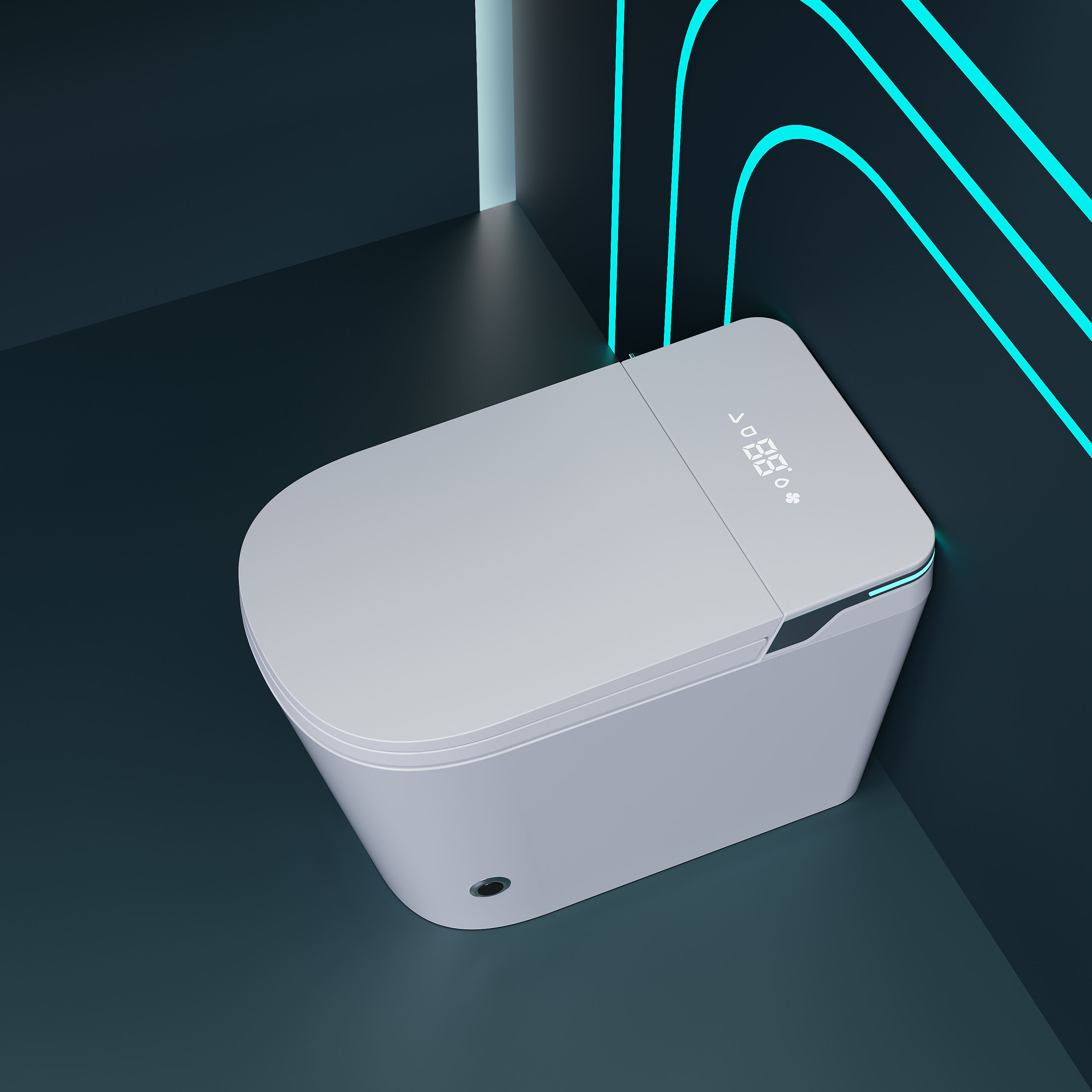 DY069 Floor Mounted Smart Bidet Toilet with Siphon Jet Flush