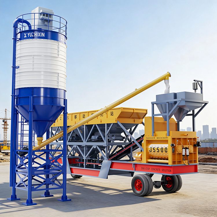 High-Quality Portable Concrete Batching Plant for Road Construction