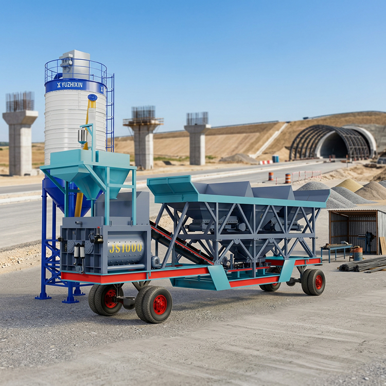 High-Performance YHZS50 Mobile Concrete Batching Plant for Global Projects