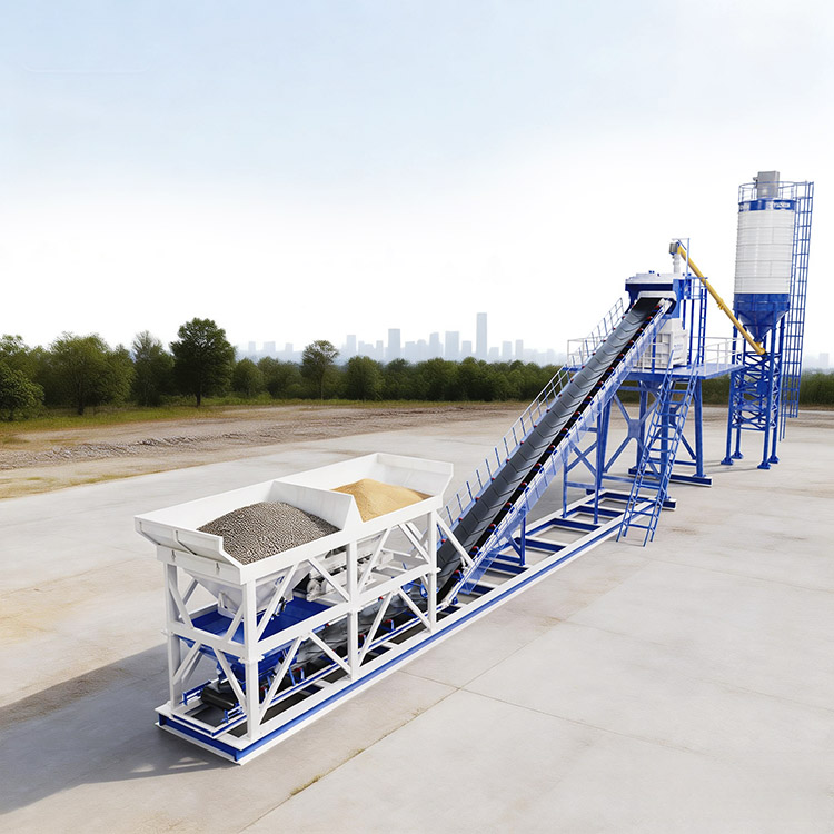 Efficient Small Foundation Free Concrete Plant for Versatile Applications