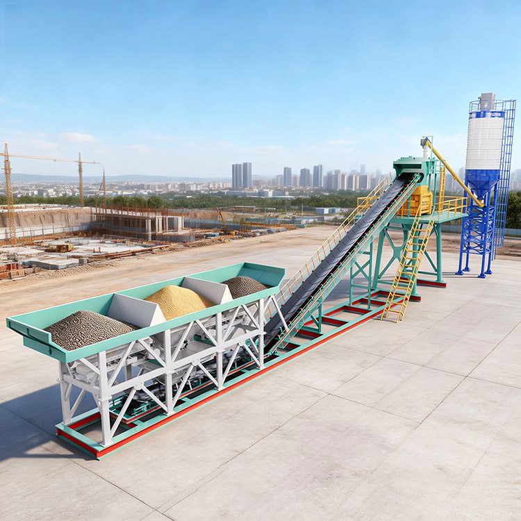 Dünya Piyasaları İçin Yüksek Kaliteli Temelsiz Nemli Karışım Beton Tesisi