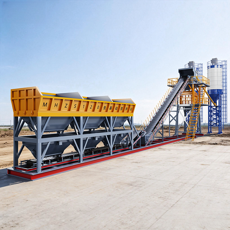 Customized Foundation Free Concrete Plant for Efficient Construction