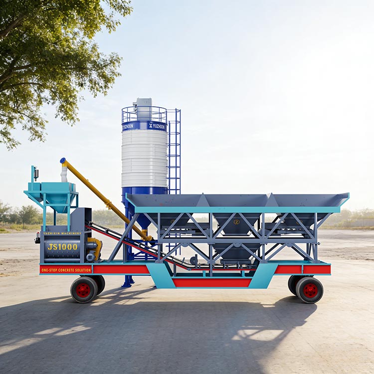 High-Quality Portable Concrete Batching Plant with Screw Conveyor