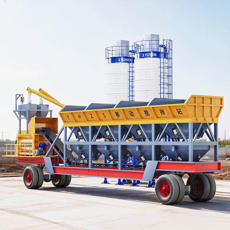 Hochwertige mobile Betonmischanlage für Bauunternehmer