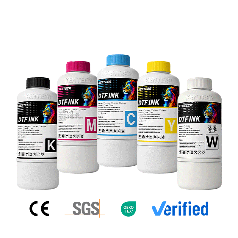 High-End Slow-Sedimentation DTF Pigment Ink (CMYK + White)