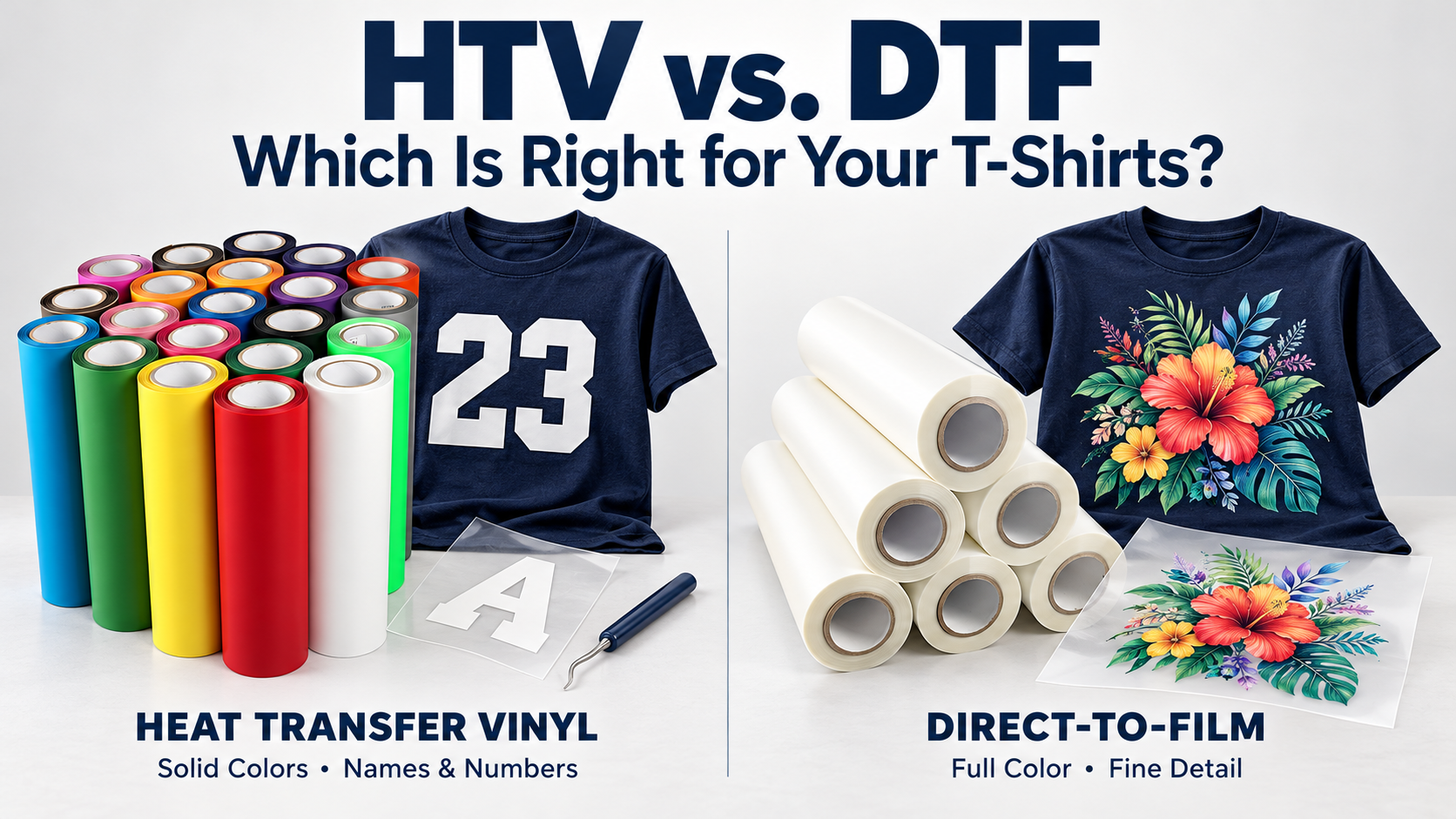 HTV vs DTF: How to Choose the Right Method for Custom T-Shirts