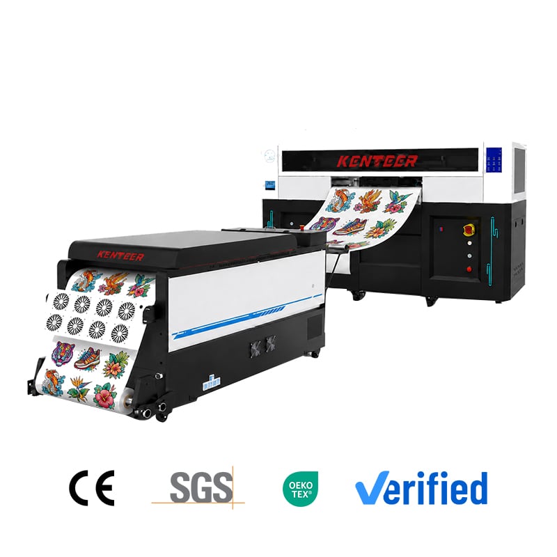 KTM A99-7 6-head 60 cm DTF PRINTER+B43 6-head DTF powder shaker with automatic powder return and built-in smoke purifier