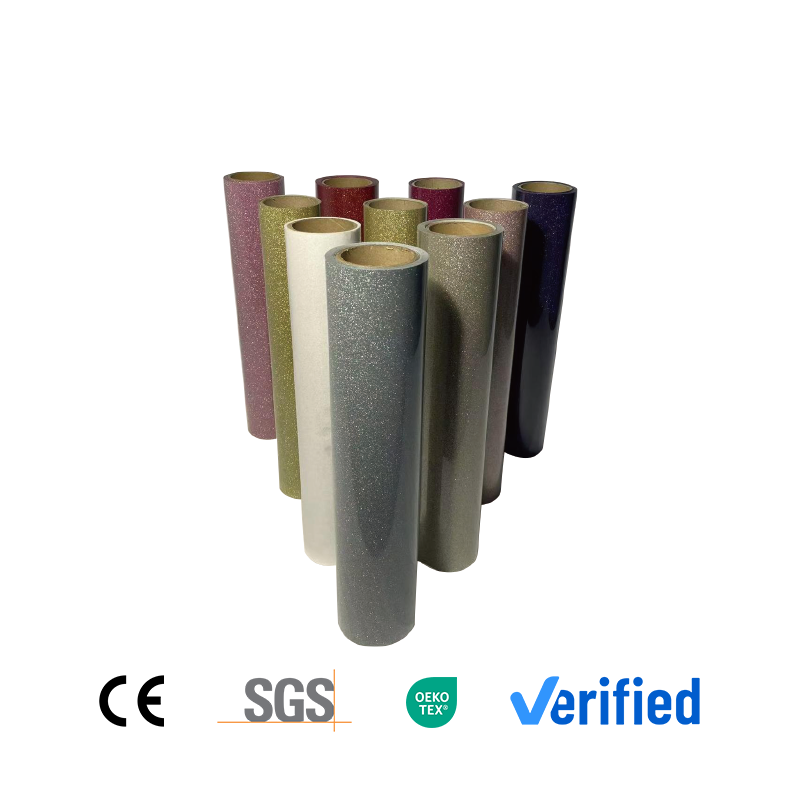Q2-5 Puff Glitter Heat Transfer Vinyl (HTV) Rolls