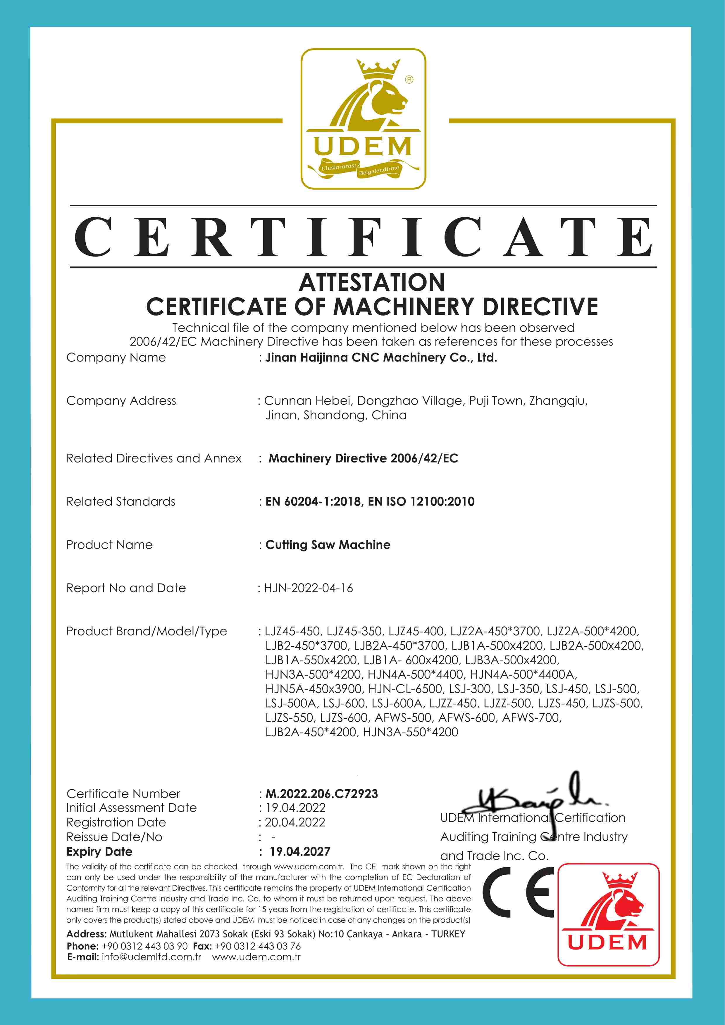 Certificate