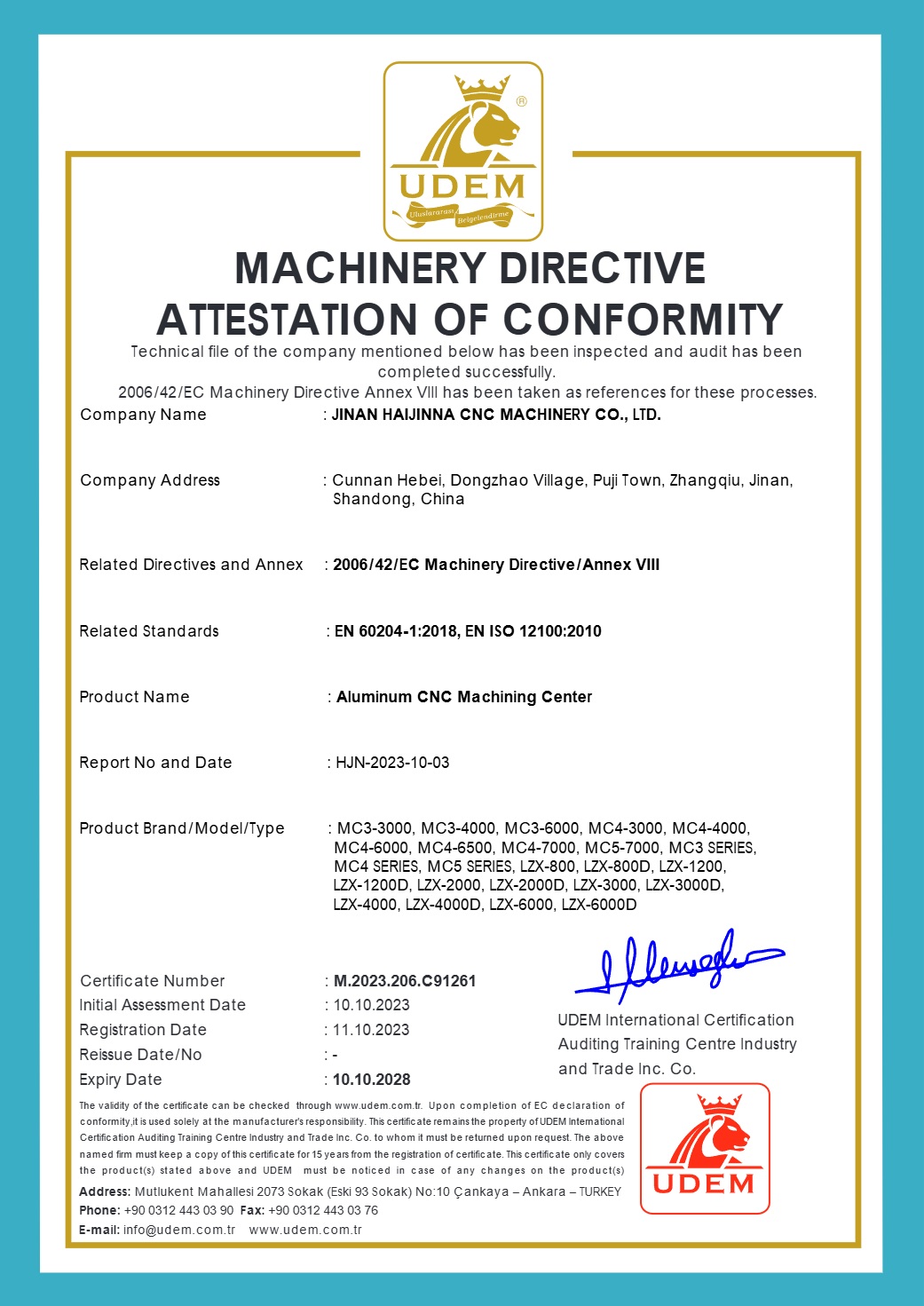 Certificate