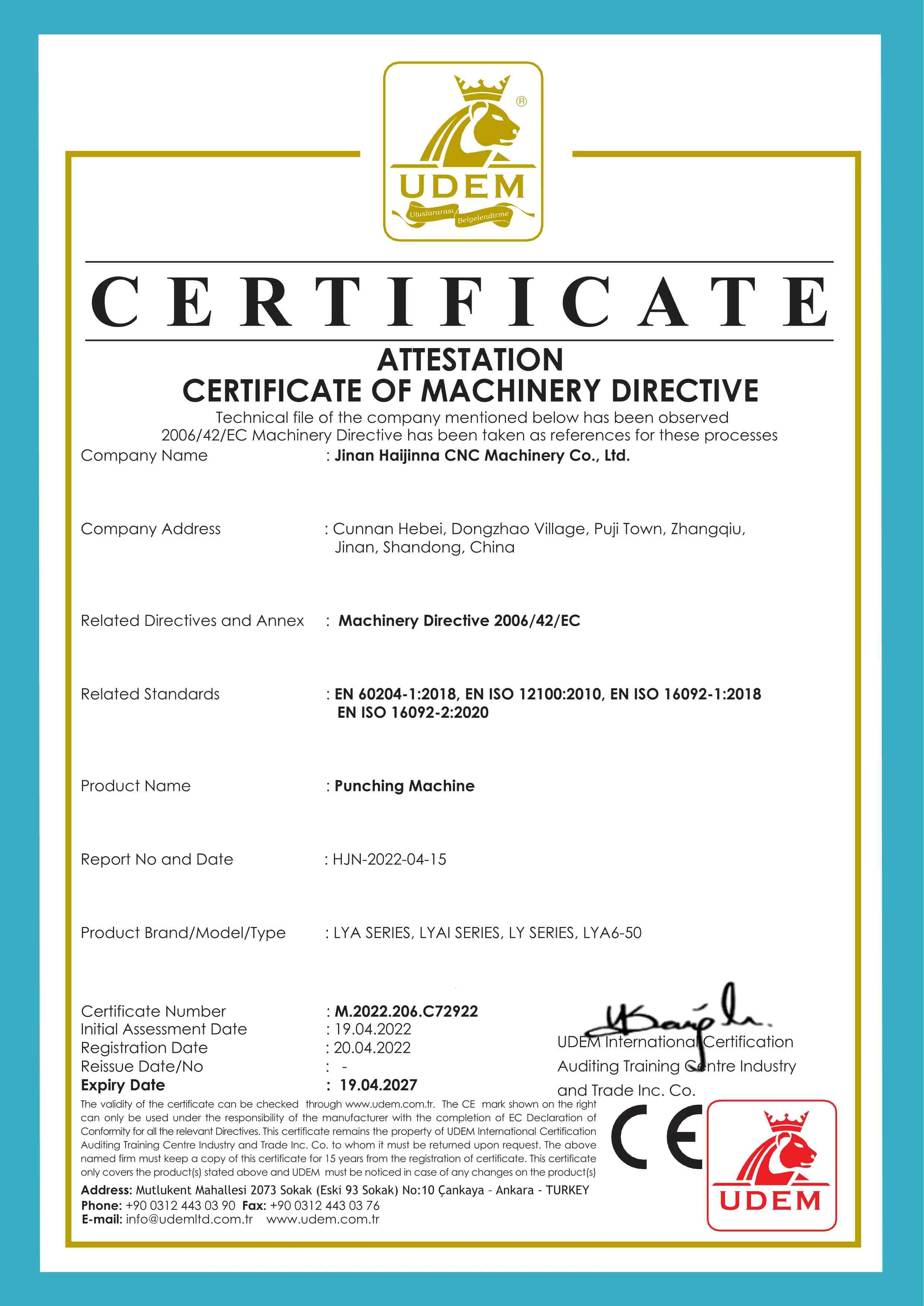 Certificate