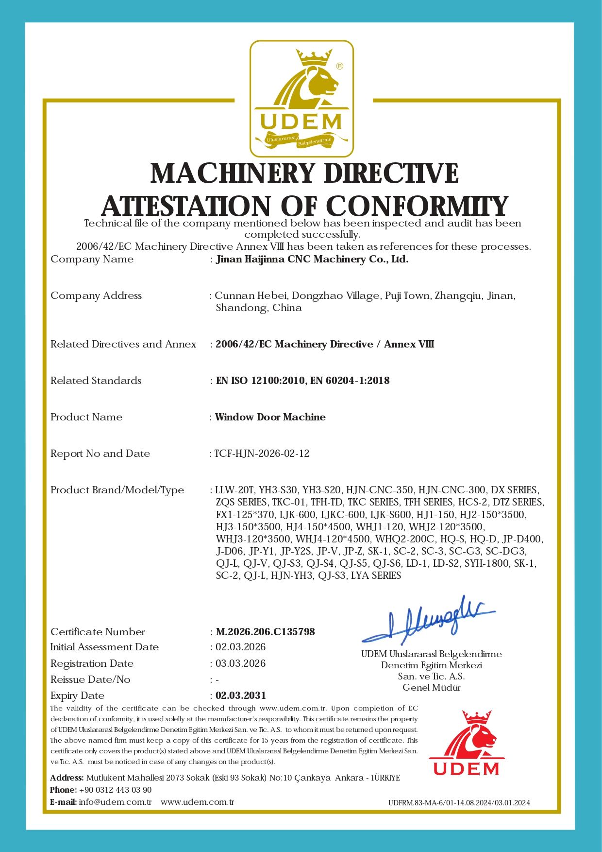 Certificate