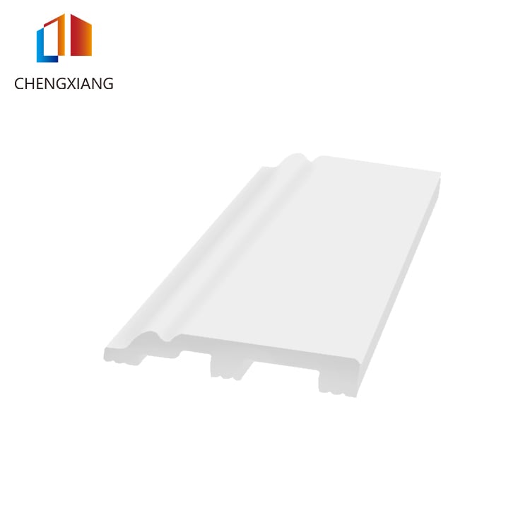 White Primed Waterproof PS Baseboard Skirting Board, 100mm*12mm