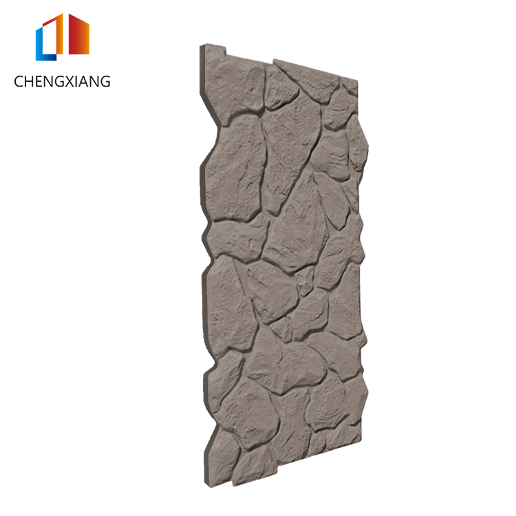 China Polyurethane PU Stone Wall Cladding Texture， 1200mm*600*40mm 