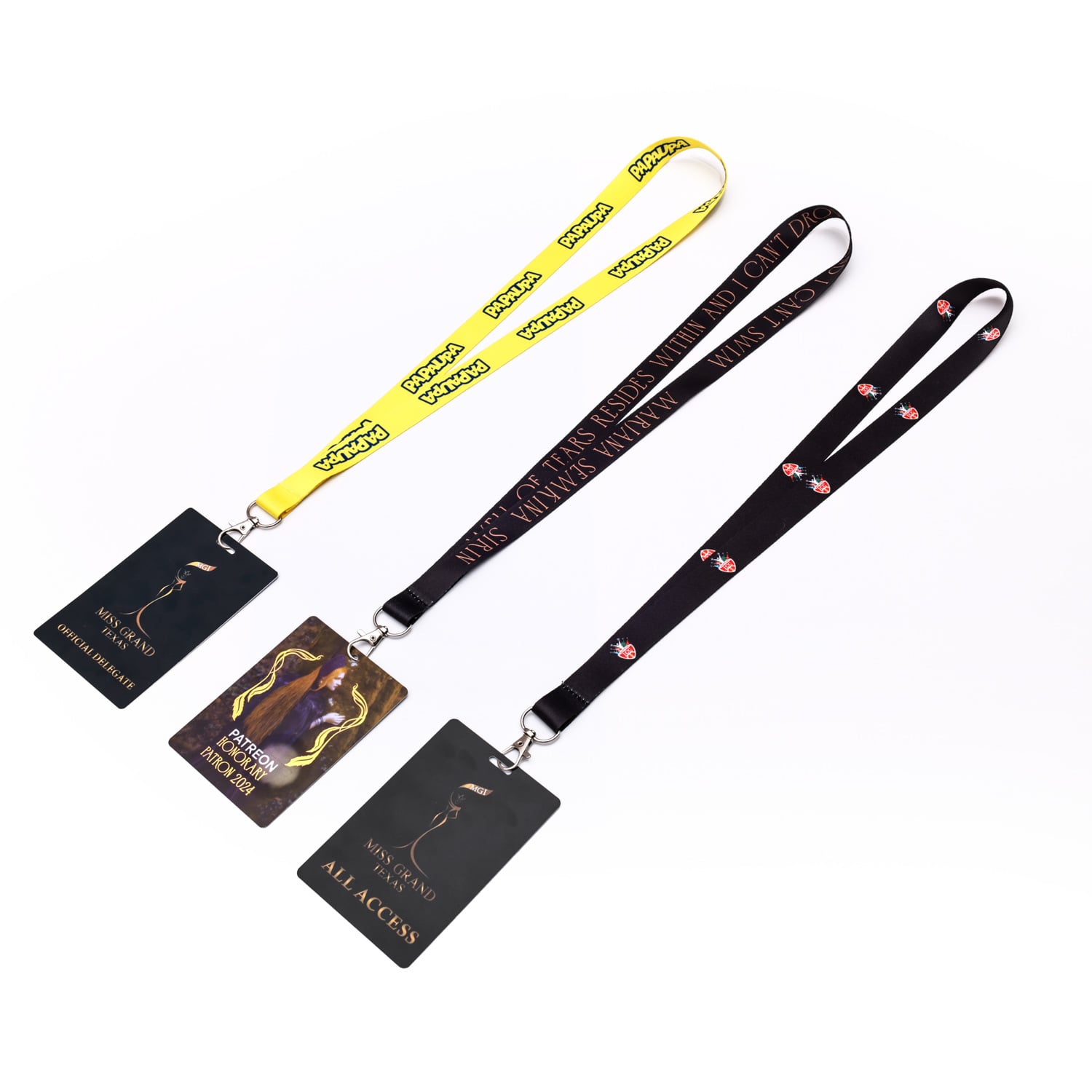 Lanyard with badges