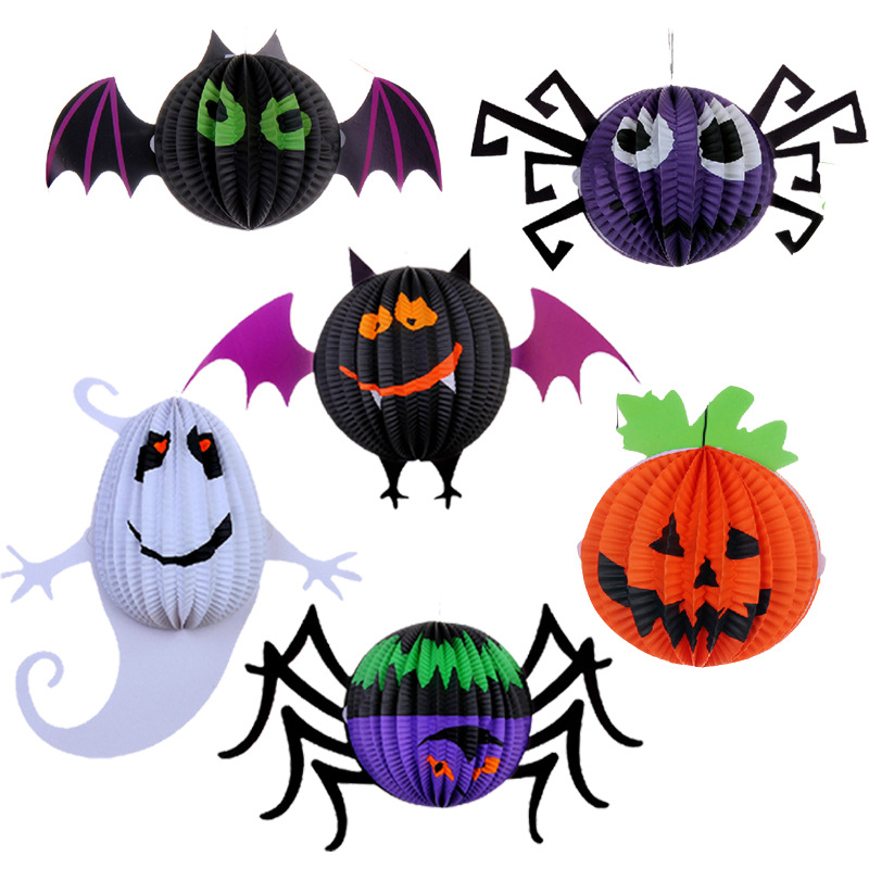 Wholesale Halloween Decorative Spider Honeycomb Ball Streamers | Hanging Party Decorations for Retail & Events