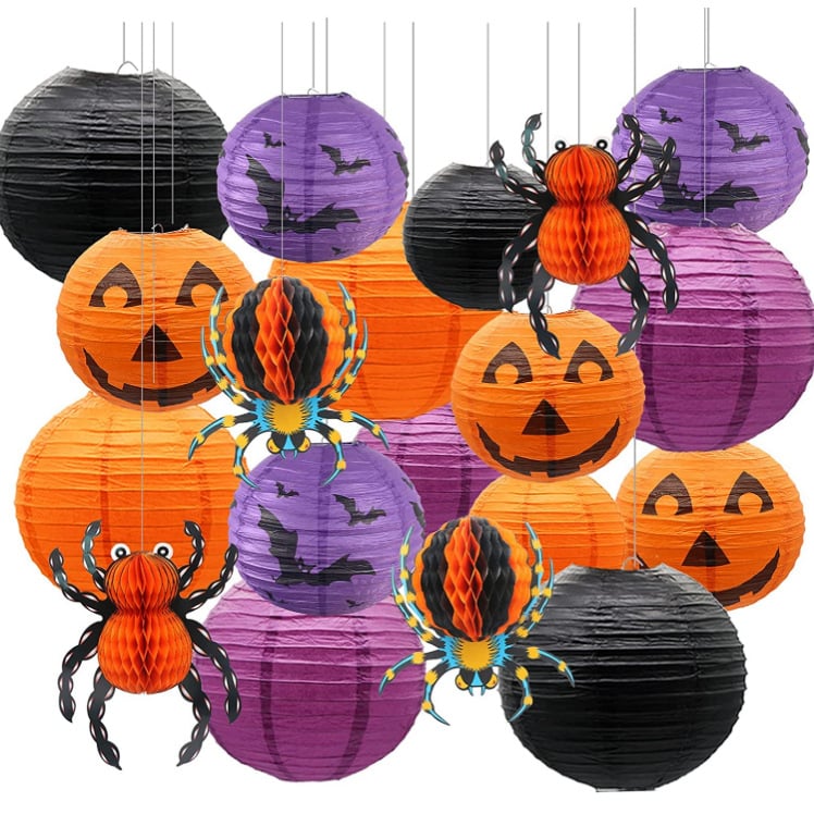 Wholesale Halloween Decorative Spider Honeycomb Ball Streamers | Hanging Party Decorations for Retail & Events