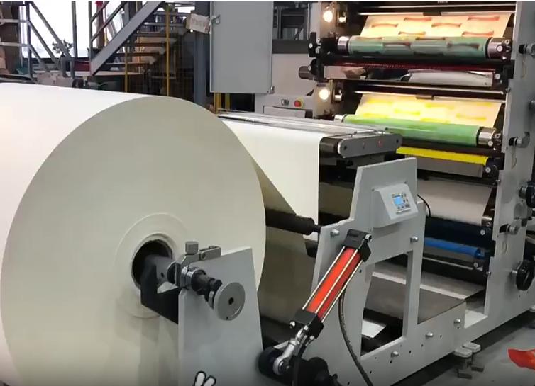 RY-850 färgflexografisk tryckmaskin med fyra färger