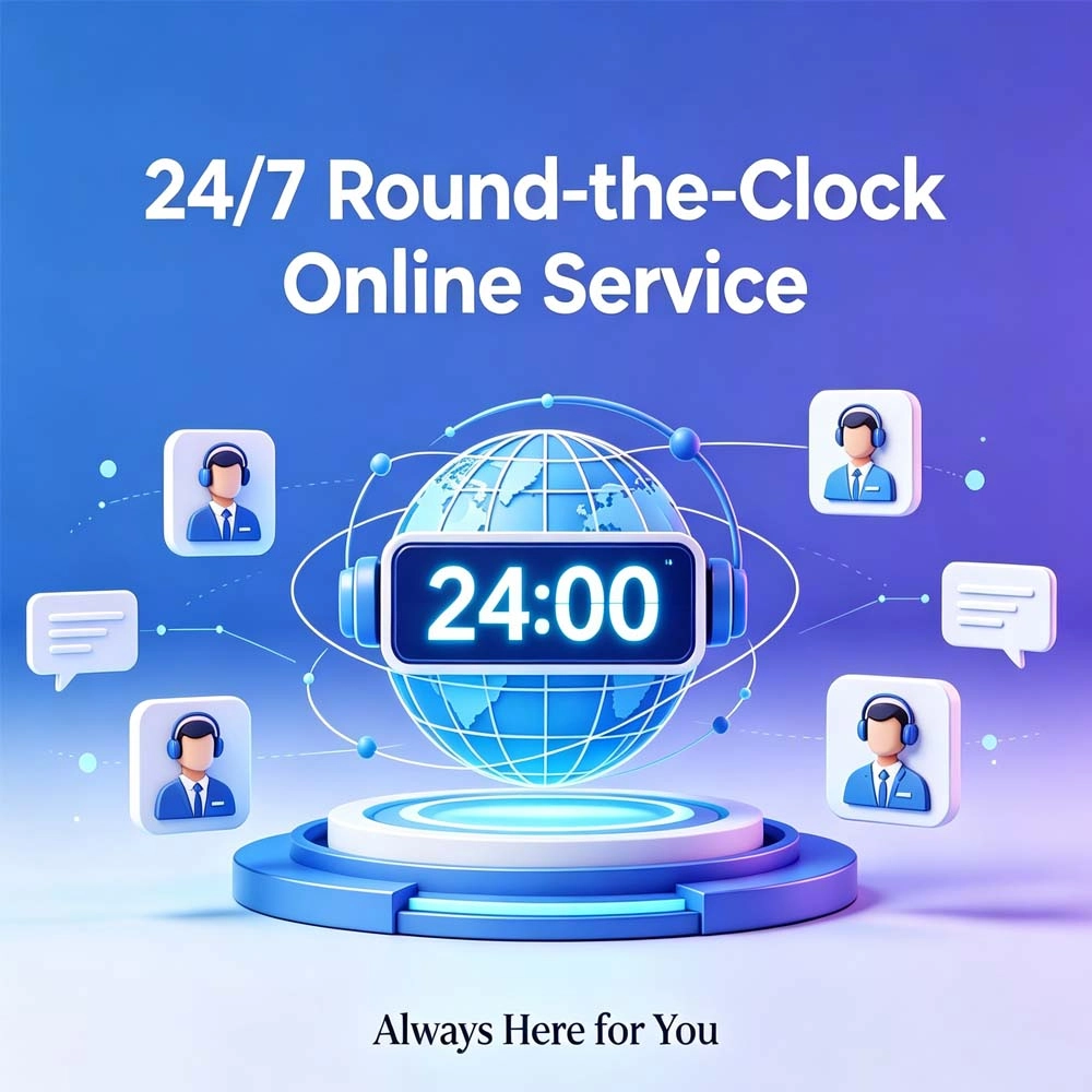 24/7 Round-the-Clock Online Service