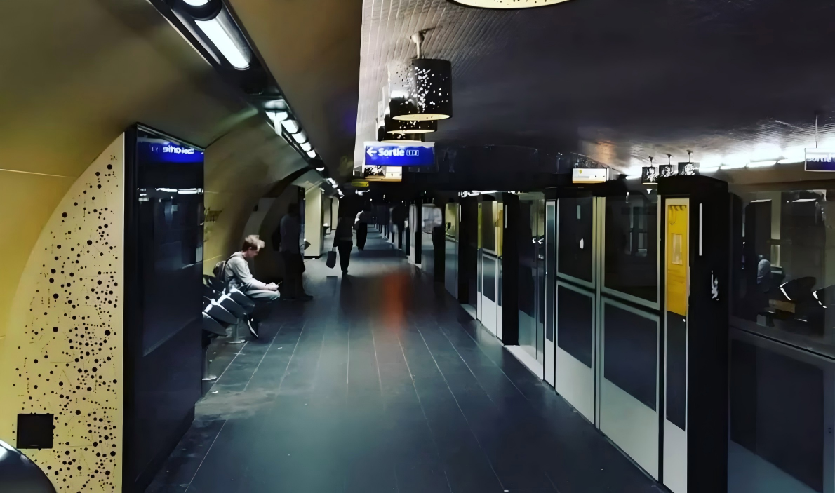 automated vending unit serving passengers at subway station