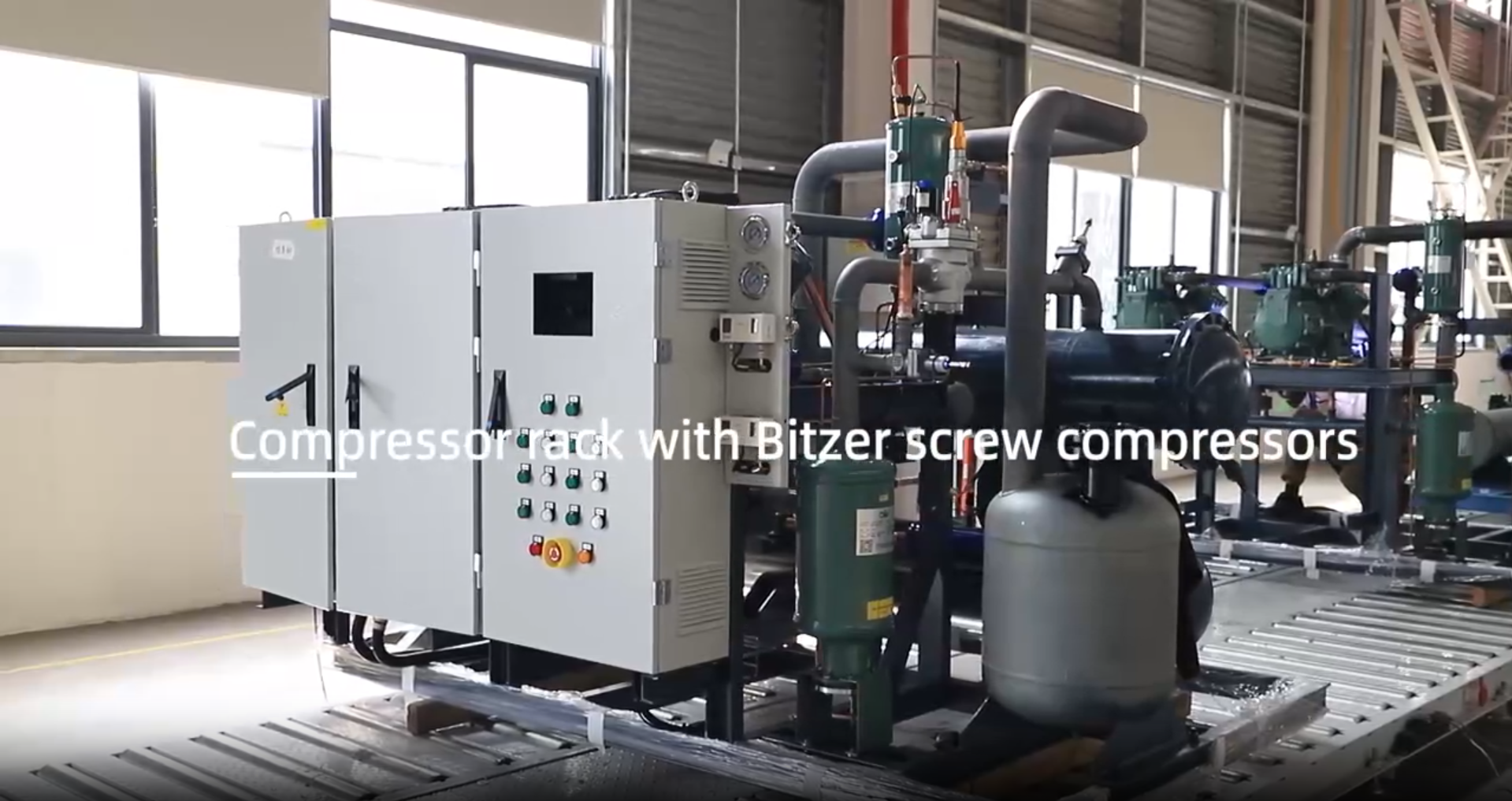 Compressor rack with Bitzer screw compressors
