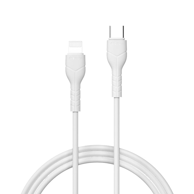 S&T Series USB-C to Lightning PD 27W Fast Charging Cable, 1m, White (New Packaging)
