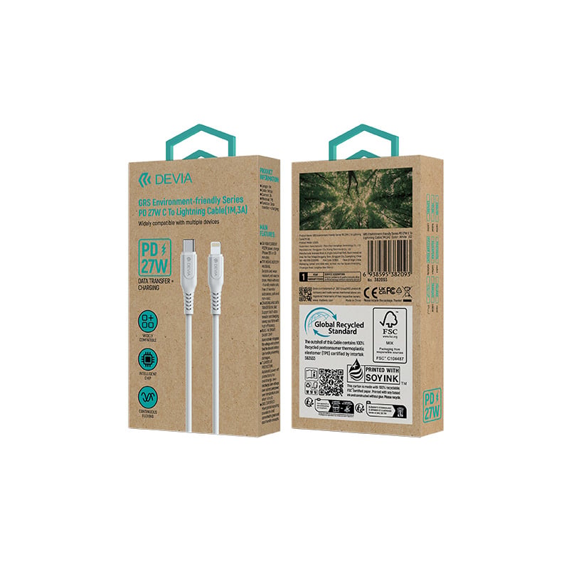 GRS Environment-friendly C To Lightning PD 27W Cable(3A,1M)
