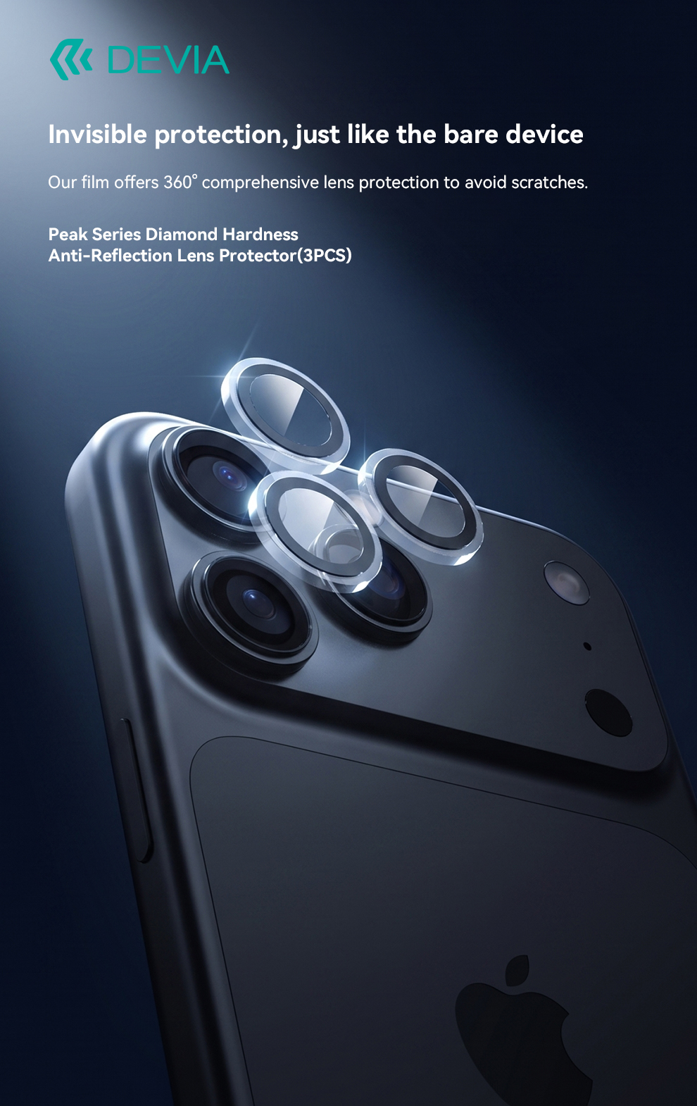 music vision series sapphire hardness ar camera lens protector   3pcs pack-1