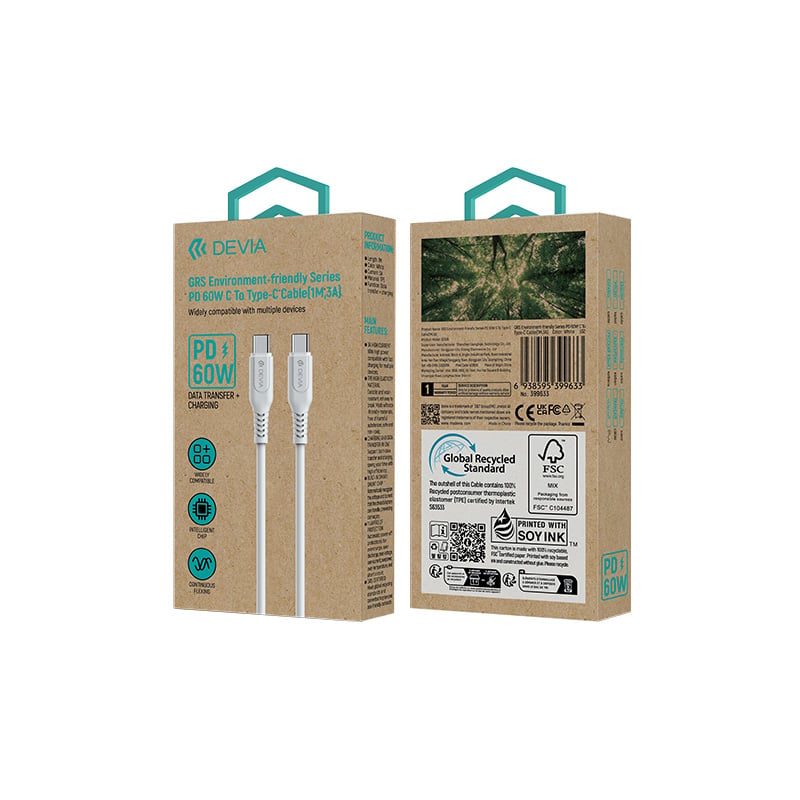 GRS Series C To Type-C PD 60W Cable (3A,1M)