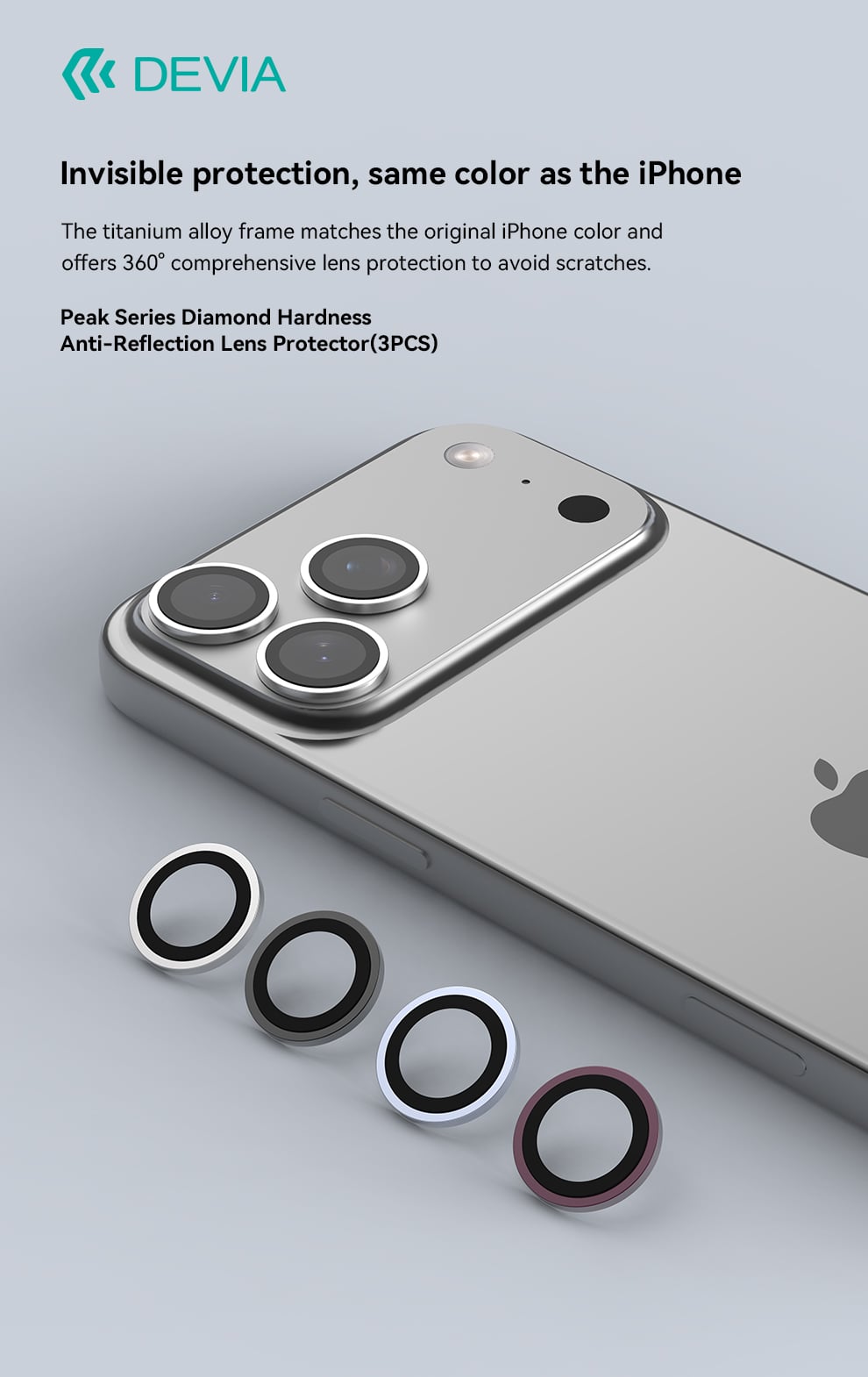music vision series sapphire hardness ar camera lens protector 3pcs pack metal edition-1
