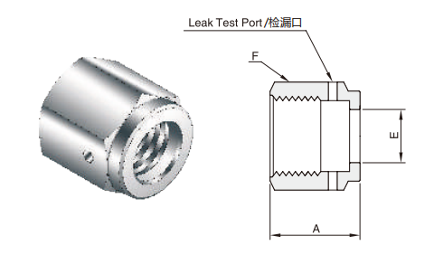 Stainless Steel High Flow Female Nut QCR Fitting SS316L VCR Vacuum High Purity Fitting BA/EP Leak Test Port manufacture