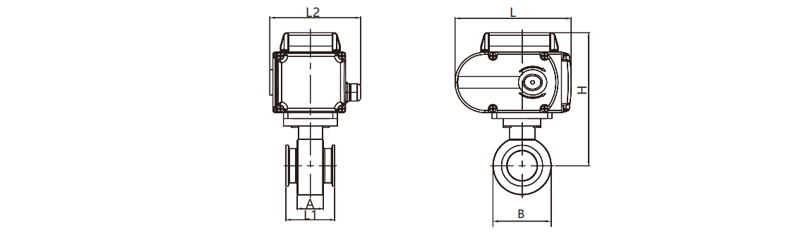KF Flange Butterfly Valve KF25/KF40/KF50 High Quality SS304/SS316L  Vacuum Swivel Valve Plate with FKM Seal Stainless Steel Flow By Adjusting NW25/NW40/NW50 supplier